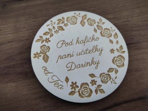Podtácek pro učitele s květy
