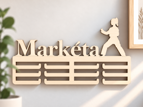 Věšák na medaile karate
