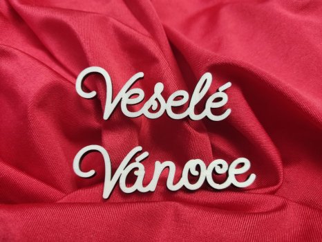 Dřevěný nápis Veselé Vánoce