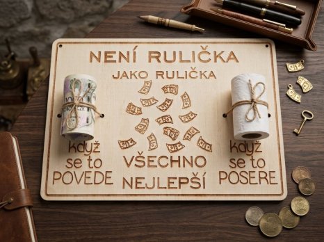 Dřevěné přání k narozeninám rulička