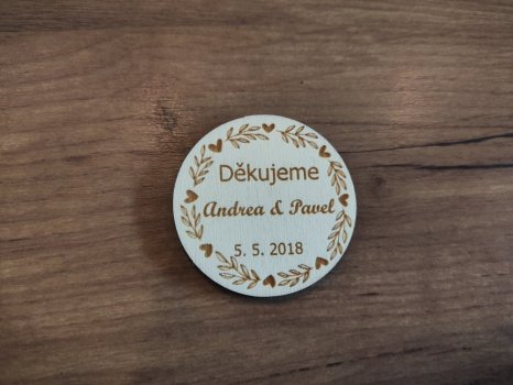 Magnetka kulatá poděkování Telescopium