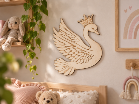 Dřevěná labuť Lily
