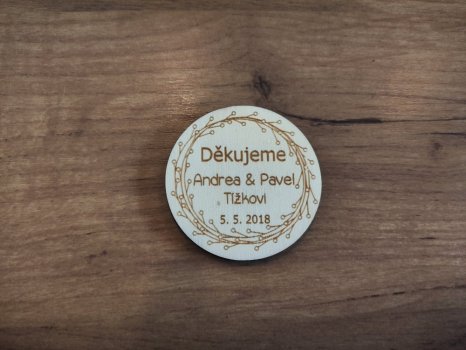 Magnetka kulatá poděkování Pyxis