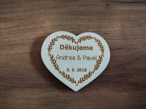 Magnetka srdce poděkování Cassiopeia