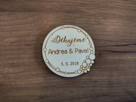 Magnetka kulatá poděkování Puppis