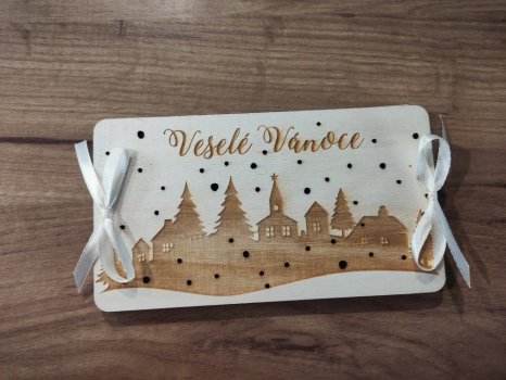 Obálka na peníze vesnička