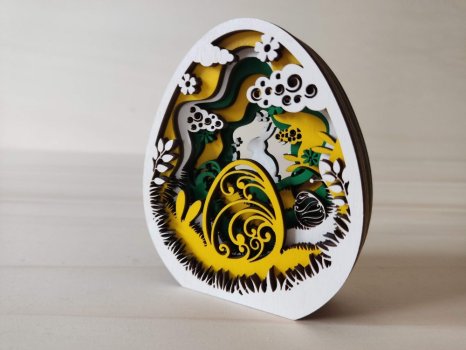 3D velikonoční vajíčko s vajíčkem