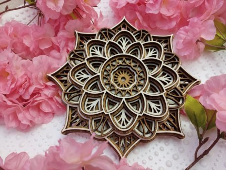 3D dřevěná mandala